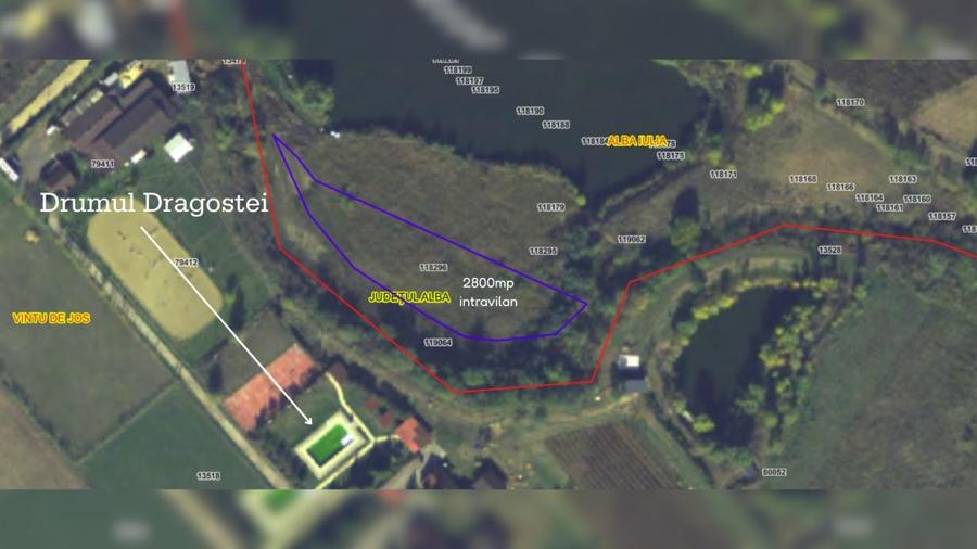 DRUMUL DRAGOSTEI - Teren intravilan 2.800 mp, acces din 2 strazi - 1