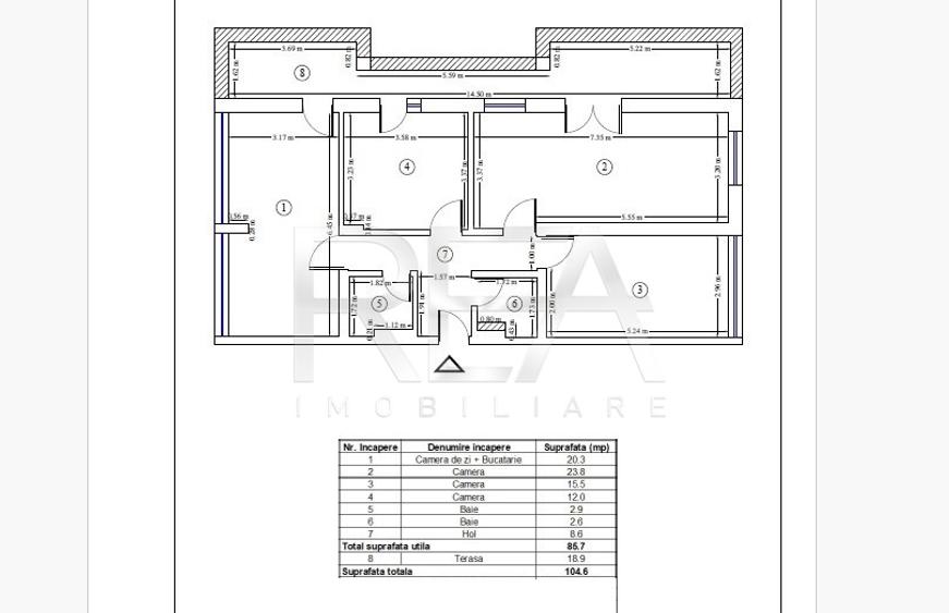 4 Camere 105m.p. + 2 Parcari | Bloc Nou Zona Giulesti - 9