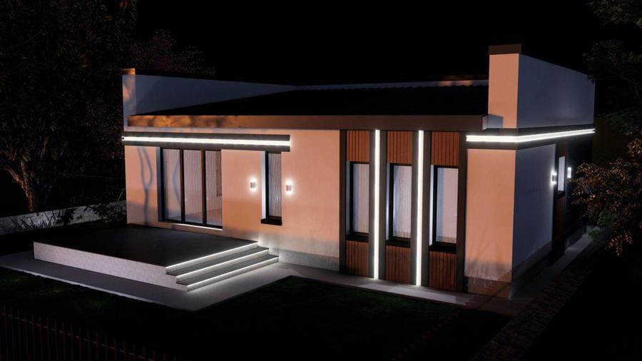 Casa individuala parter - 4 camere 2 bai - teren 309mp - 5