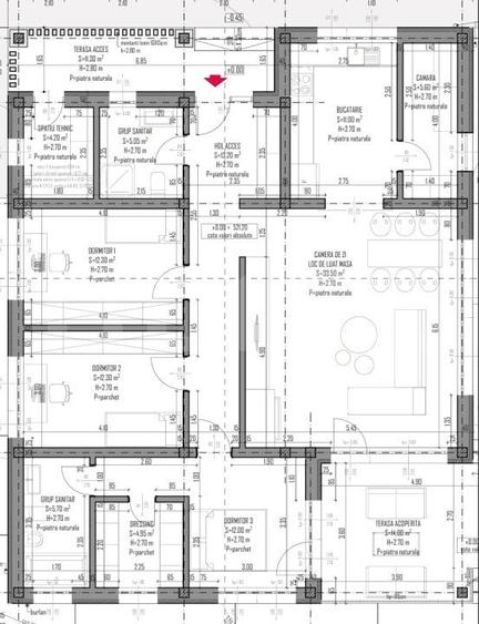 Casa semifinisata pe un nivel, 600mp teren - 2