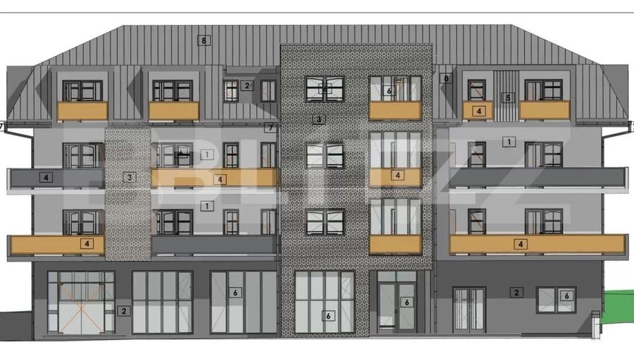 Ultimul apartament cu o camera, semifinisat, 32 mp, balcon 4mp, parcare, Apahida - 2