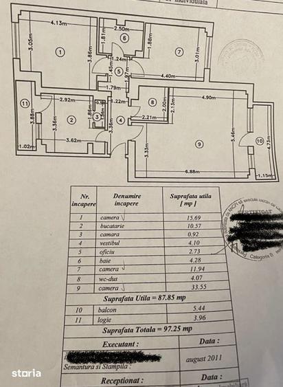 Apartament cu 3 camere - 88mp utili! 2 balcoane, 2 bai, debara. - 10