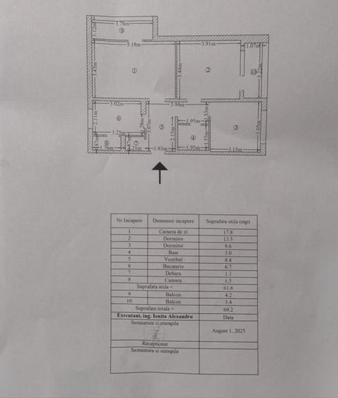Apartament cu 3 camere în Rahova