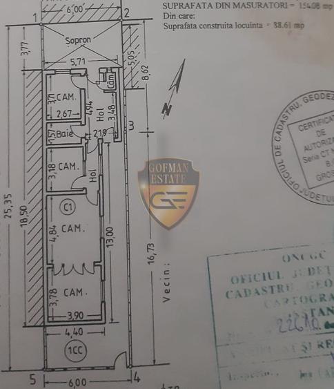 Casa 4 cam Faleza Nord 89mp teren 150m semi mobilat, semifinisata, 200m de plaja - 1