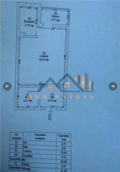 Apartament 1 camera | 32 mp, Et.9 - Zona Circumvalatiunii - 9