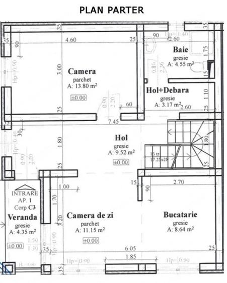 Casă cu 5 camere cu Teren 207 Mp în Central