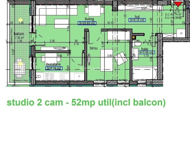 Apartament 2 camere Tomis Nord Campus Apartament 2 camere Tomis Nord Campus