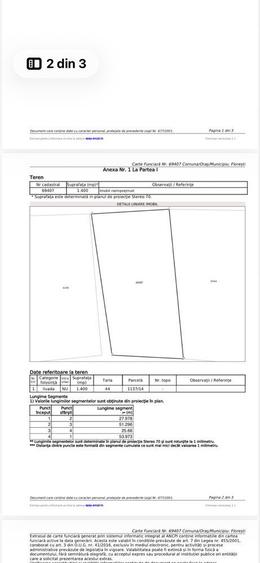 Vand teren extravilan 1400 mp com Floresti / Luna de Sus - 1