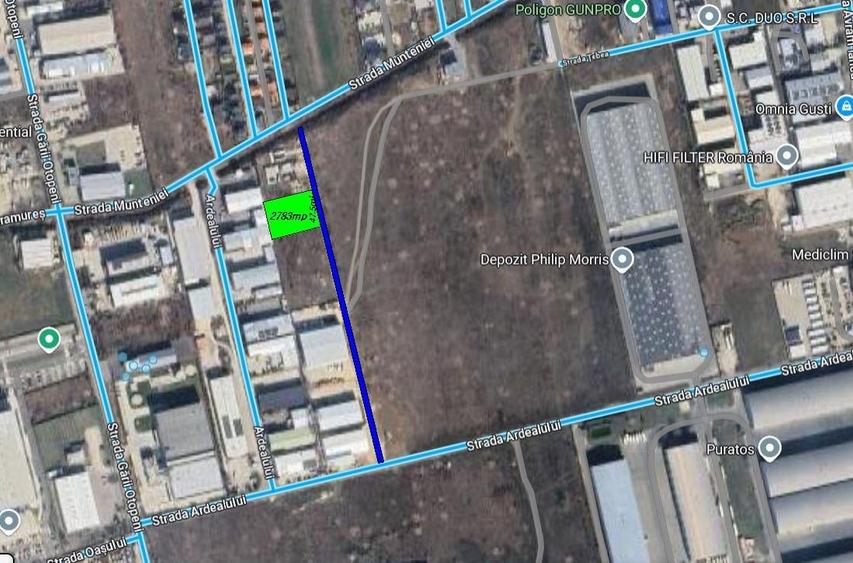 Teren intravilan zona servicii str.Ardealului,3126mp cu desch/de 47.5ml la drum! - 2