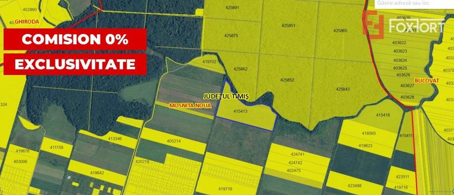 COMISION 0% Teren extravilan Mosnita in zona de Padurea Bistra - 66.667 mp - 2