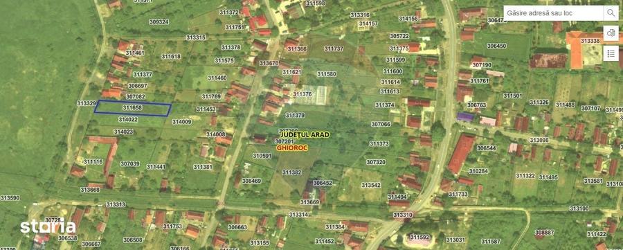 Teren de 1047 mp, în Ghioroc
