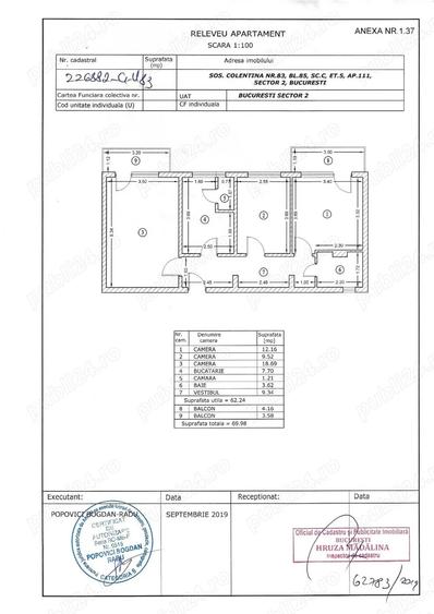 Aparament 3 camere decomandant - 1