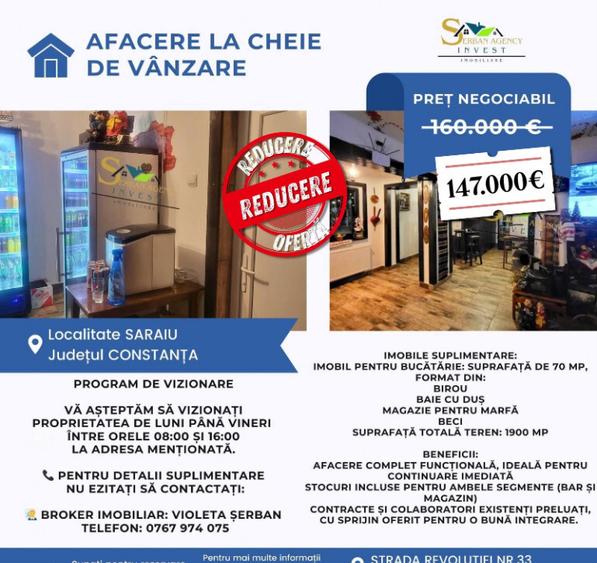 Afacere la cheie de vanzare in Saraiu - 2