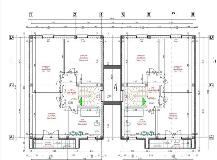 Duplex cu 5 camere cu Canalizare în Moșnița Nouă