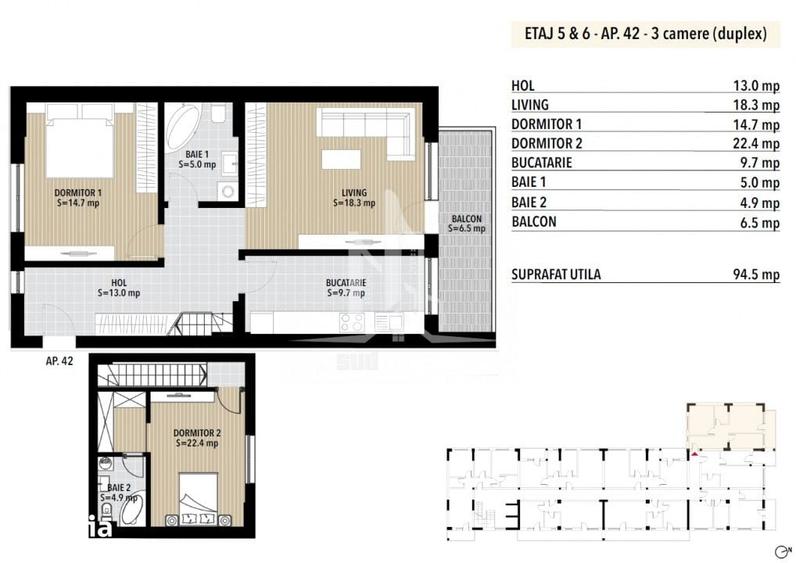 Apartament cu 3 camere în Central