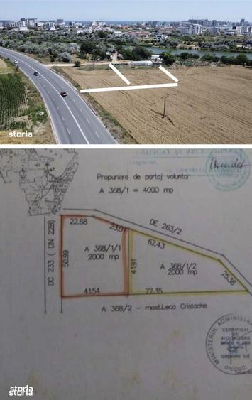 Teren cu deschidere 50 ml la drum Lumina-Navodari, 2000 mp/4000 mp. - 1