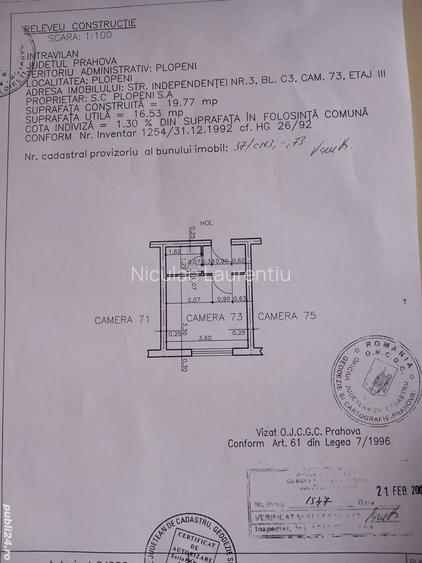 Garsoniera de vanzare, in bloc reabilitat in ora?ul Plopeni Garsoniera de vanzare, in bloc reabilitat in ora?ul Plopeni