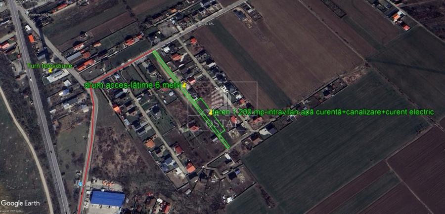 Saucesti-platou Bogdan Voda-intravilan-1.200 mp-apa-canalizare-curent electric - 2