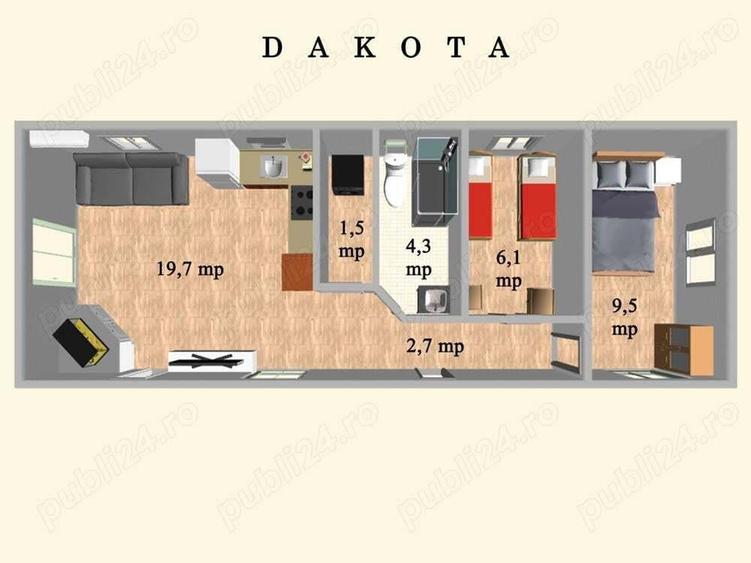 Casa Mobila Dakota 55 mp CHAUS - 2