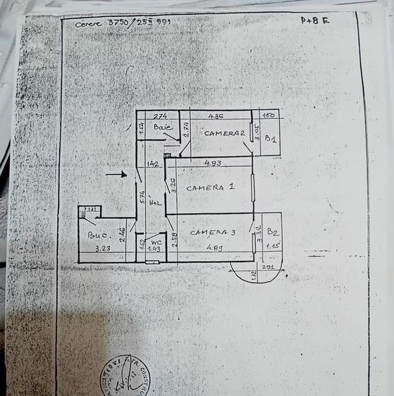 GARA-BILA-ap.3 camere,2 bai,2 balcoane,et.1/8,LIBER, 80 mp! - 1