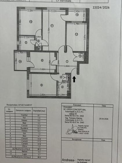 Apartament cu 4 camere semidecomandat în Mărgeanului