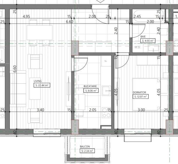 Nautica Residence XV - Baba Novac-LIDL - 62 mp utili - 2