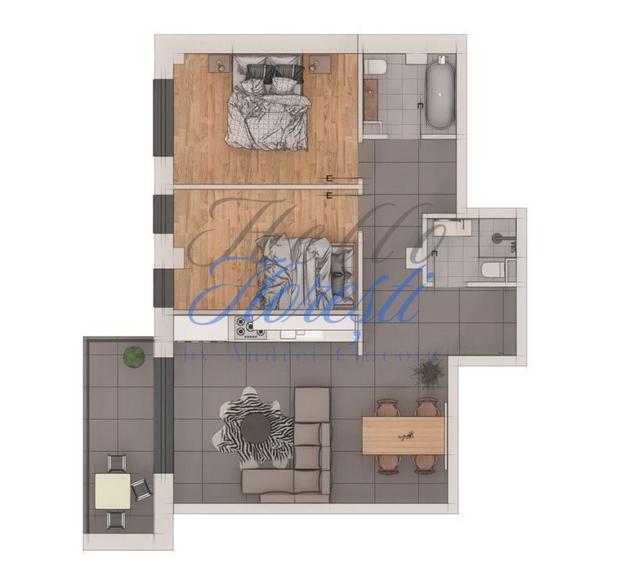 Apartament 3 camere, 70,45mp, ansamblu NZEB zona Terra - 1