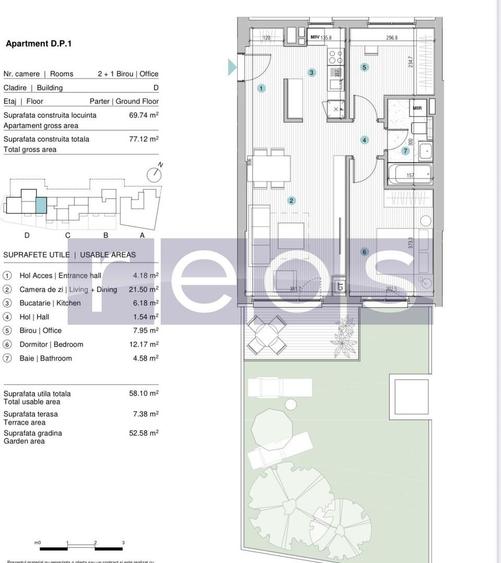 VANZARE 3 CAMERE STRAULESTI | 70 MP | CURTE PROPRIE 53MP | COMPLEX NOU - 17