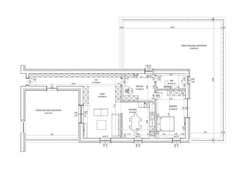 Penthouse 2 camere 87 mp utili + 2 terase 114 mp, lift, Finalizat - 2