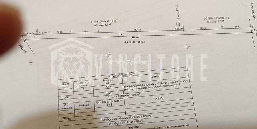 Teren Intravilan 7.295 mp | Deschidere la DN 73, Mărăcineni
