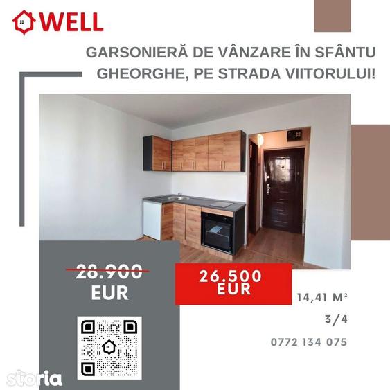 Garsoniera de vanzare in Sfantu Gheorghe, pe strada Viitorului! - 5