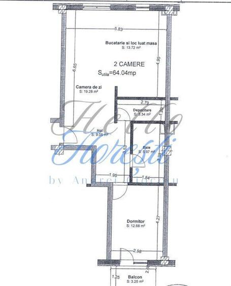 Apartament 2 camere, mobilat utilat, 64mp, Zona Eroilor - 9