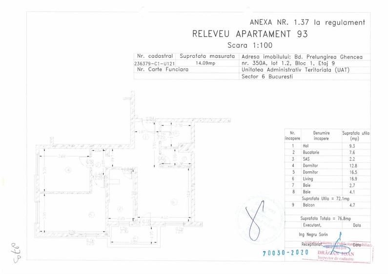 Apartamet 3 camere  acces piscina si sala de fitnes + loc de parcare, TVA inclus - 15