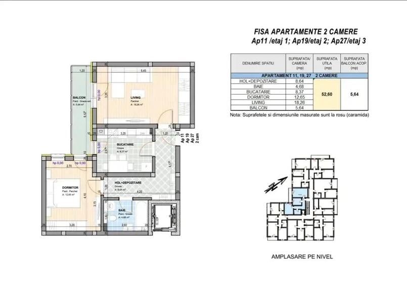 Apartament 2 camere Cristian-Ghimbav chirie NOU - 2