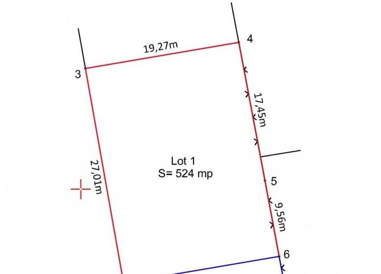 Teren intravilan 524 mp Bariera Valcii, deschidere 27 m, acc - 1