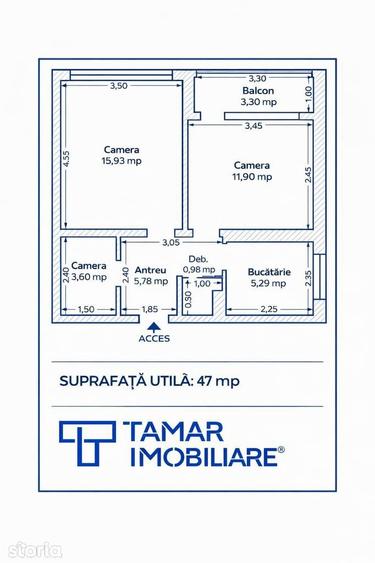 Apartament 2 camere 54 mp Super Amenajat - C-lea Romanilor - 9