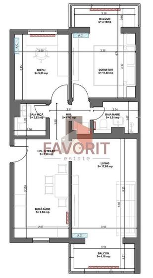3 camere | etaj 2 | mobilat si utilat | 2 bai | 2 balcoane | zona excelenta | - 15