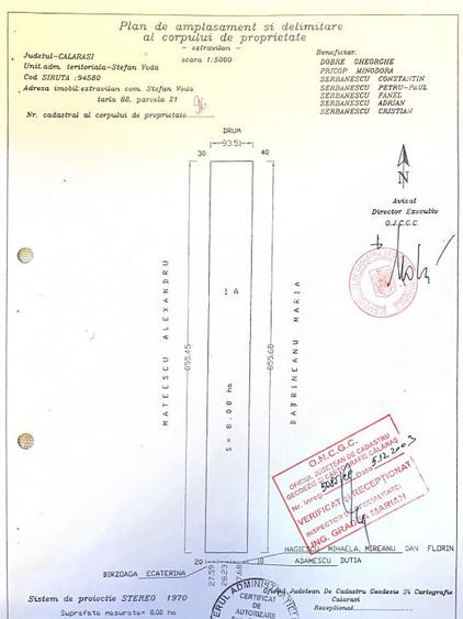Proprietar - teren extravilan arabil - 8 ha - Calara?i, ?tefan Voda