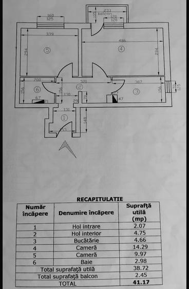 Apartament cu 2 camere decomandat în Mircea cel Bătrân