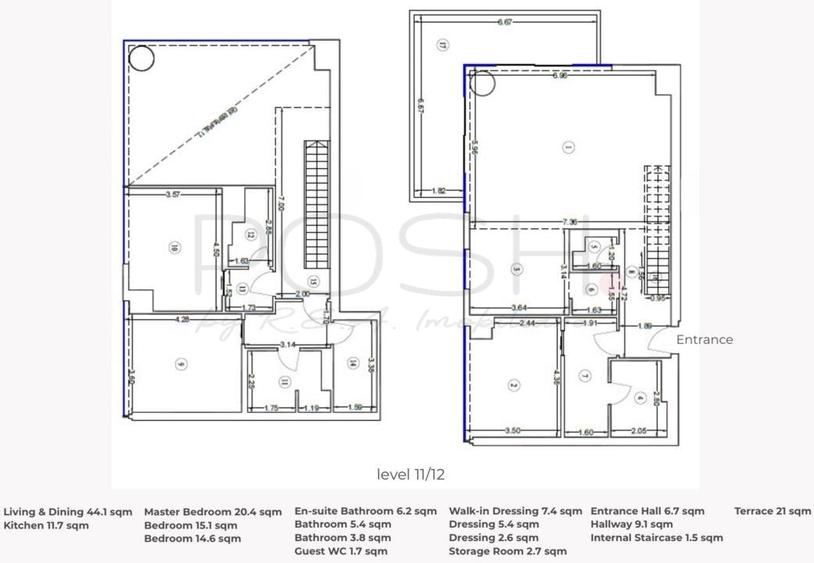 Penthouse cu 4 camere decomandat în Floreasca