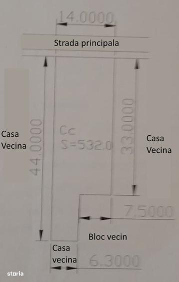 Casă cu 3 camere în Central