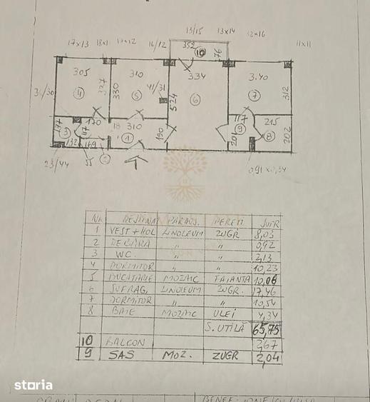Apartament cu 3 camere semidecomandat în Tineretului