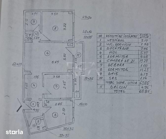 3 camere Dristor, centrala, inst. schimb., parcare, et. 3, boxa - 7