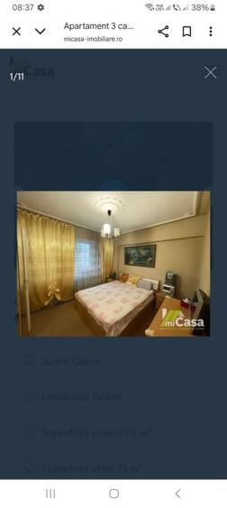 Apartament cu 3 camere decomandat în Micro 19