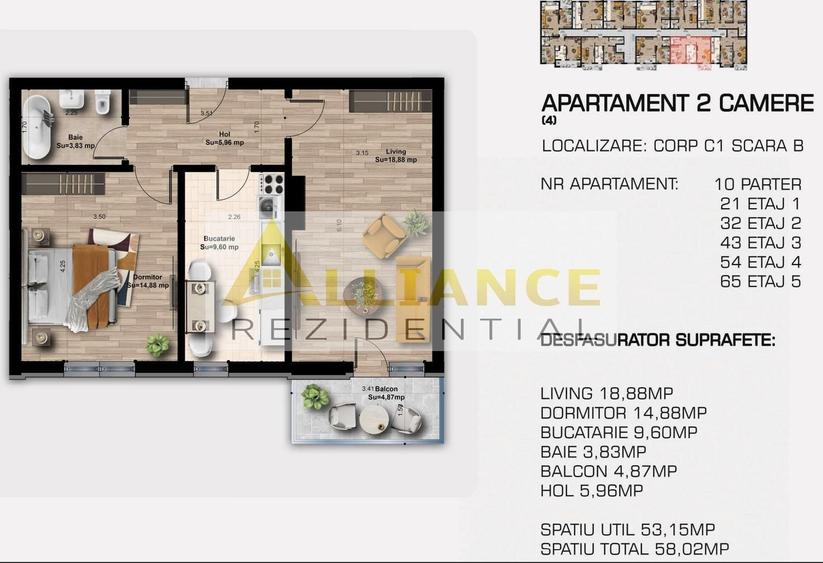 3 camere 2 bai - Complex rezidential modern - acces rapid la metrou - 10