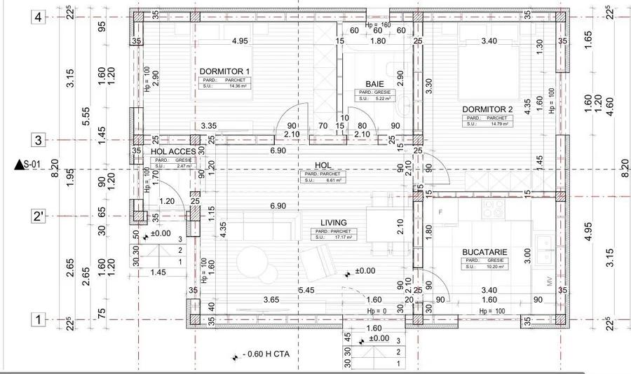 Casă cu 3 camere cu Teren 280 Mp în Clinceni