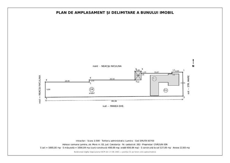Casă cu 4 camere cu Teren 1056 Mp în Lumina
