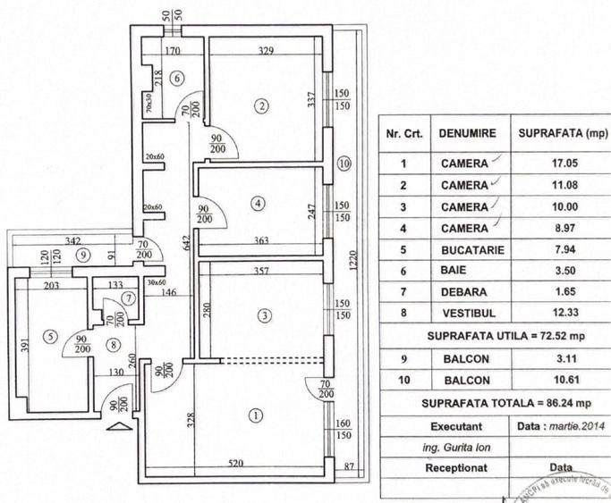 Apartament cu 3 camere decomandat în Pantelimon