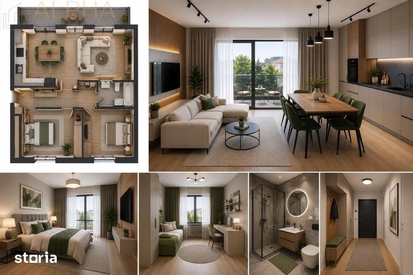 Apartament cu 3 camere în Central