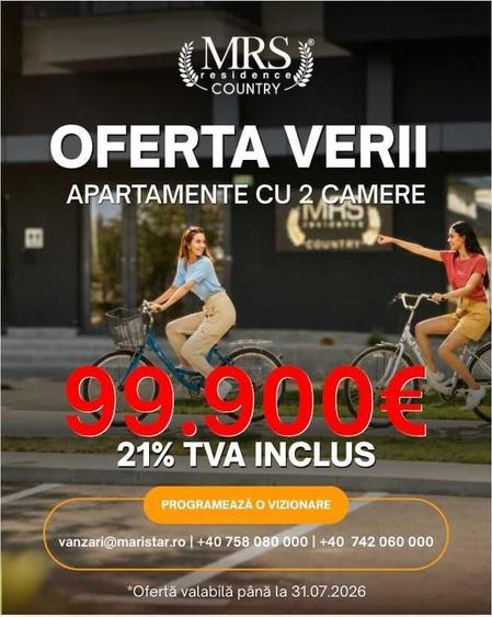 Apartament cu 2 camere decomandat în Păulești